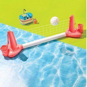 Pool Volleyball Set - Sun Squad™: Pool Toys for Ages 14 & Up, PVC Material NIB